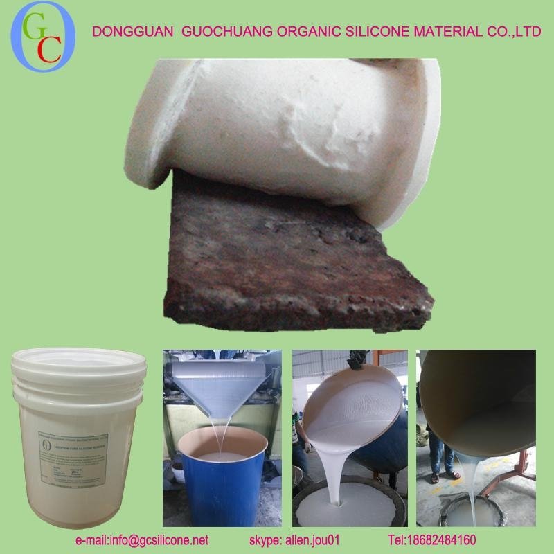 white 100:2 rtv-2 liquid mold making silicone rubber for artificial stone mold  2
