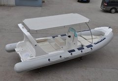 LIYA 6.6m 22 feet hypalon boat rigid hull inflatable boat