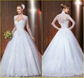 High Quality Custom Made Appliques Sweetheart  Organza Ball Gown Bridal Wedding  1