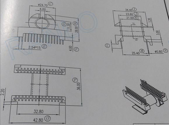 RANLO ETD34 16+16 高频开关电源变压器 5