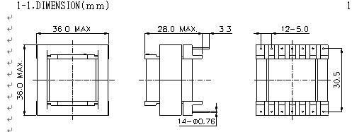 RANLO ETD34 7+7定做 高频开关电源变压器 4