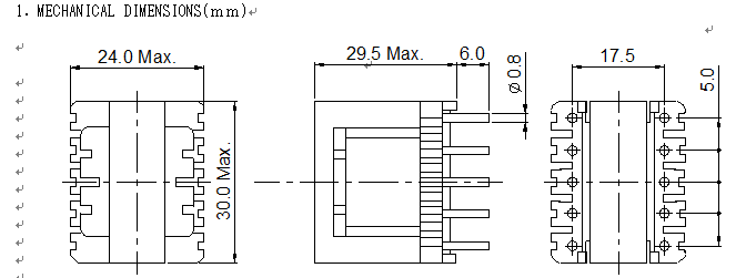 EC2828 5+5 Vertical SMPS Transformer  5