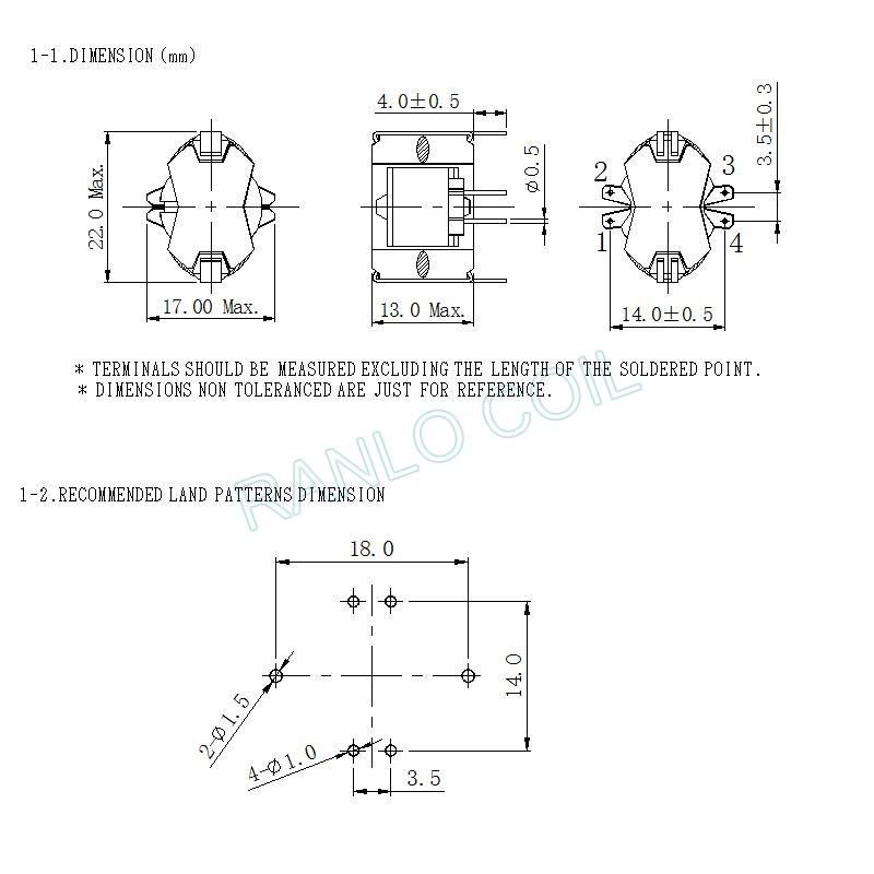  RM6 Mosfet Drive Transformer SMPS Transformer pulse transformer 4