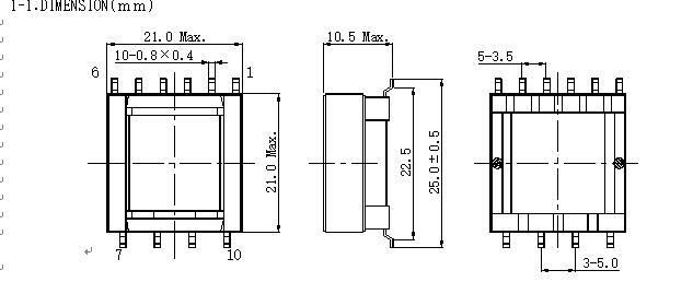 EPC19 4+6 6+6 6slot HF SMPS Transformer