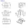 ETD34 卧式 6+6 双槽骨架 PC40 磁芯 LLCR变压器 2