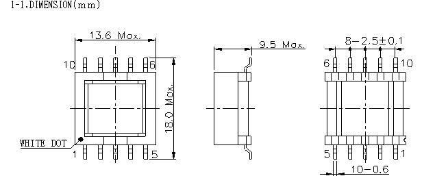 EE12.6  CEEH1310  small SMD transformer 5