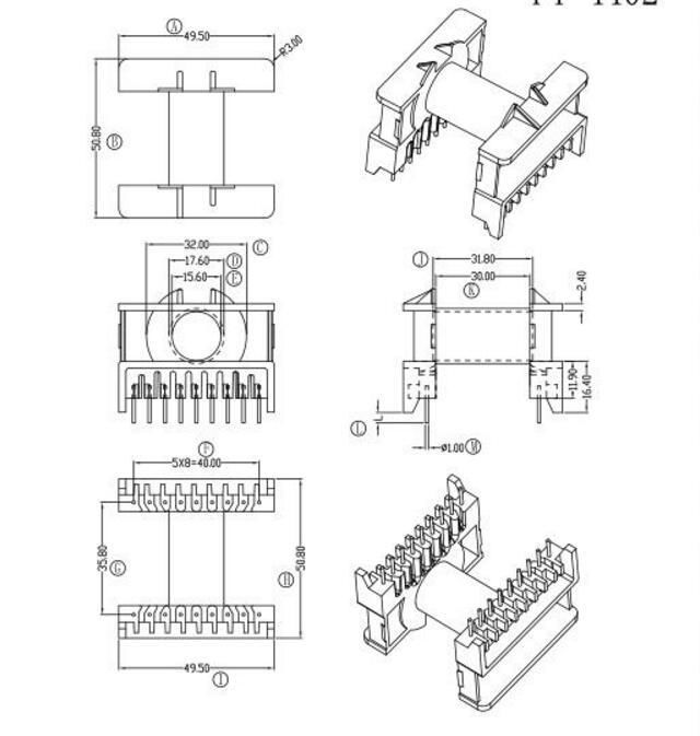 ETD44 swps switching power transformer 4