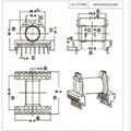 EC4215 8+8 卧式 高频开关电源变压器 4