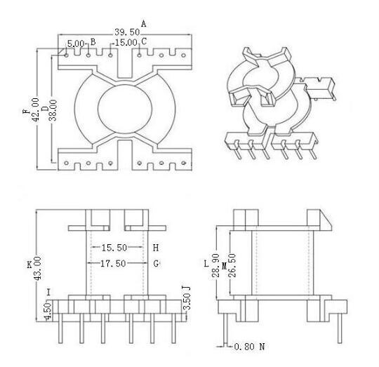 PQ4025 PQ4040 开关电源变压器 5