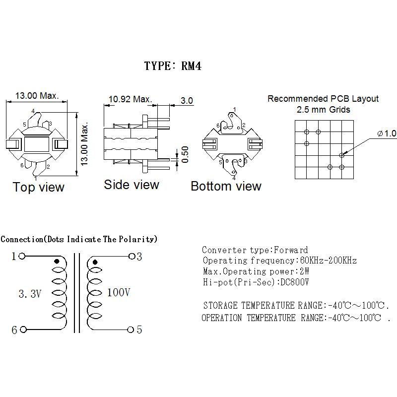  RM4  HF SMPS Pulse Power Driver transformer 5