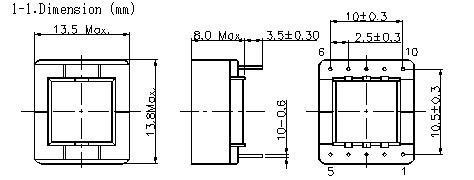 EPC13 DC power transformer HF transformer pulse transformer 5