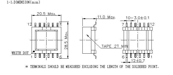 EFD20 6+6 SMD SMPS ferrite core transformer 4