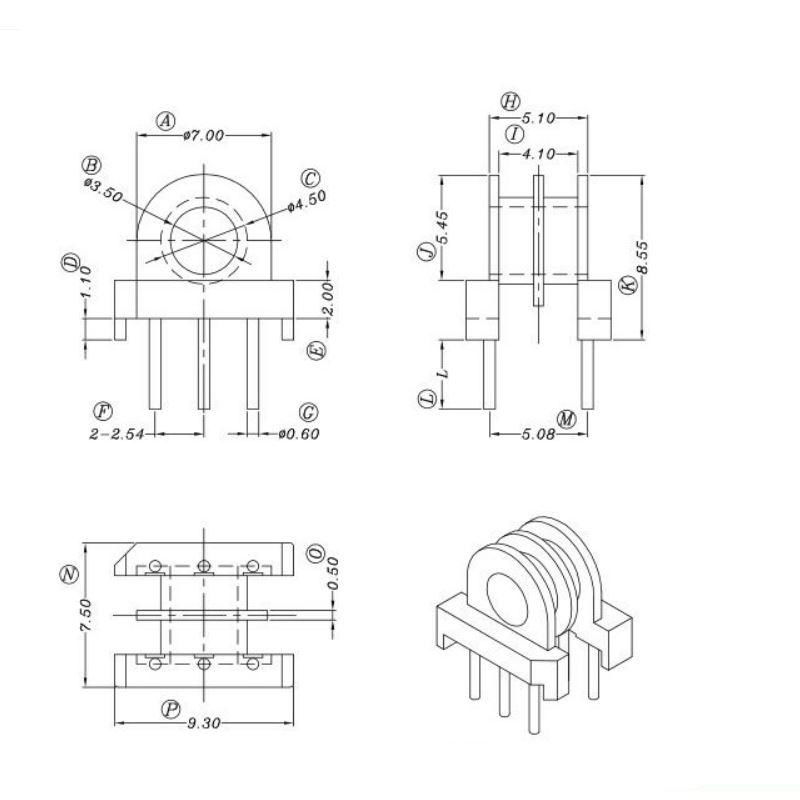 EP7 EP10 PTH  SMPS HF Pulse transformer 4