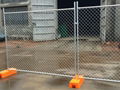 Temporary chain link fence panels for