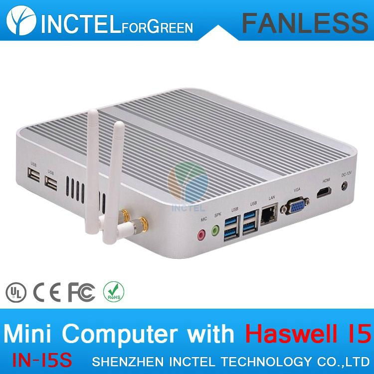 Small fanless pc for gaming and working,i5 pc with 4G RAM 250G HDD 5