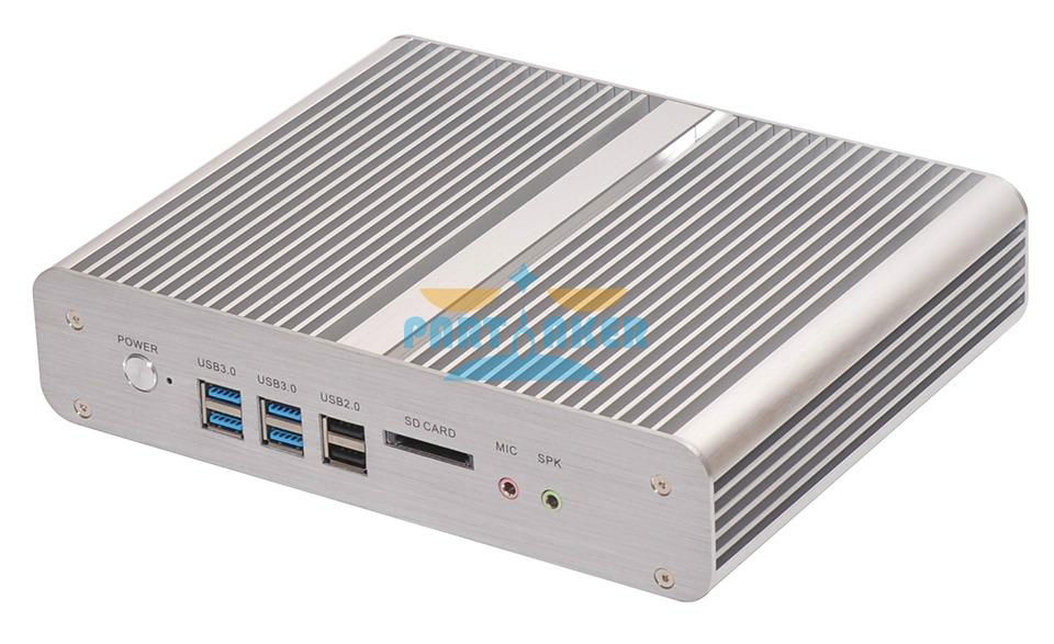 Fanless Windows 7 xp mini pc mini computer with 5th generation processor I5 5200 4