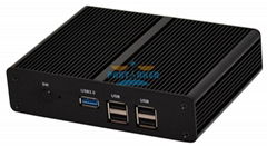 Industrial fanless mini pc embedded mini pc with Intel Pentium quad core