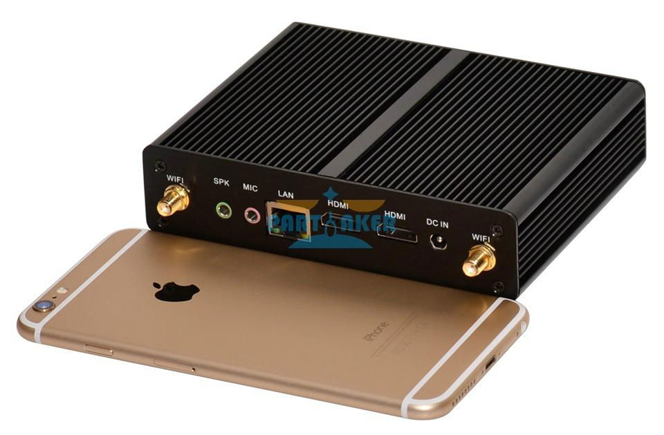 Industrial fanless mini pc embedded mini pc with Intel Pentium quad core 3