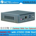 Dual LAN Nano Computer Intel Quad Core J1900 fanless mini pc 12v 