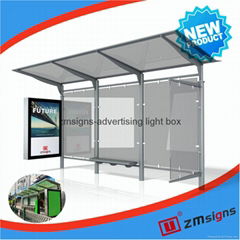 ZM-BS21 Bus Shelter Glass Bus Stop Bus Stop Station Bus Stop Shelter Bus Station