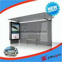 ZM-BS25 Street Advertising Board Bus Stop Station Bus Stop Shelter Bus Station