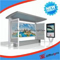 ZM-BS27 Stainless Steel Metal Type and bus shelter light box advertising 