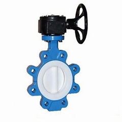 full PTFE lined lug butterfly valve