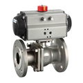 pneumatic stainless steel flange ball valve 1