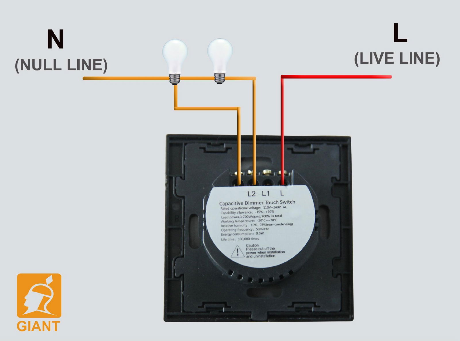 Smart home glass panel touch switch 