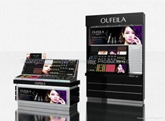 Good quality wooden makeup display stand for cosmetic store