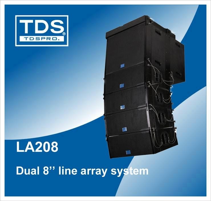 Dual 8inch Concert Speaker LA208 For Sound System Professional Line Array