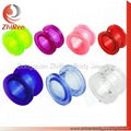 Acrylic UV Screw fit Flesh Tunnel ear