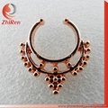 3 color available zinc alloy Fake Septum Ring, fake nose septum, fake piercing  3