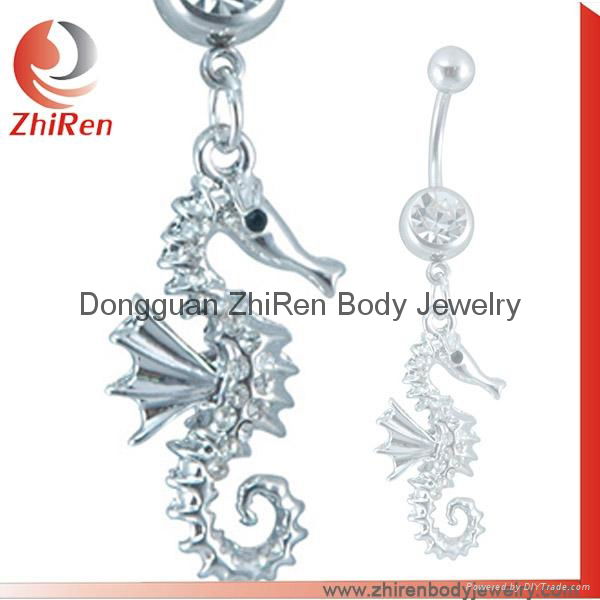 stainless steel dangled item body jewelry, belly ring, navel ring