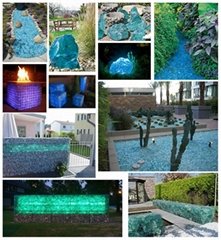 Landscaping glass rocks