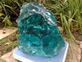 Light blue glass rocks
