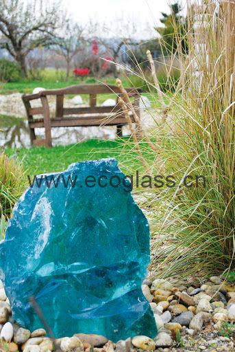 Light blue glass rocks 2