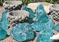 Light blue glass rocks 4