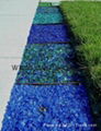 Dark blue landscaping glass rocks 2