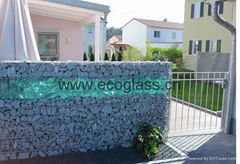 Glass rocks for gabion