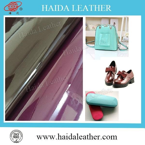 shinny mirror pvc leather fabric for sandals and bags 4