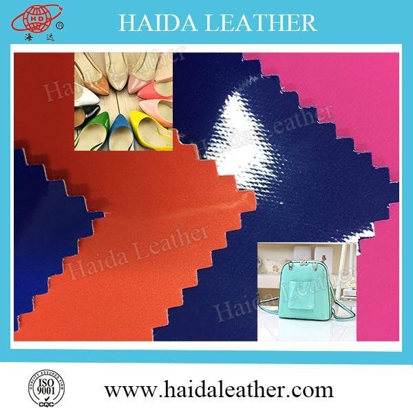pvc mirror leather fabric for bag shoes belt and glass case 2