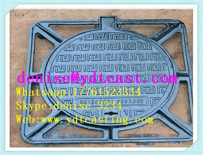 cast iron manhole cover anty-theft cover with lock  3