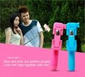 Top selling products 2015 selfie stick bluetooth and zoom function(NICL-006) fro 3