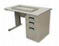 factory promotional price single side drawers steel top metal frame office desk 4