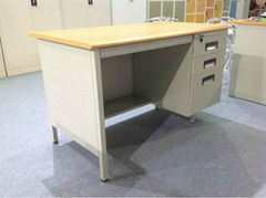 factory promotional price single side drawers steel top metal frame office desk