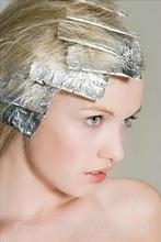 Soft colored hair salon aluminium foil 