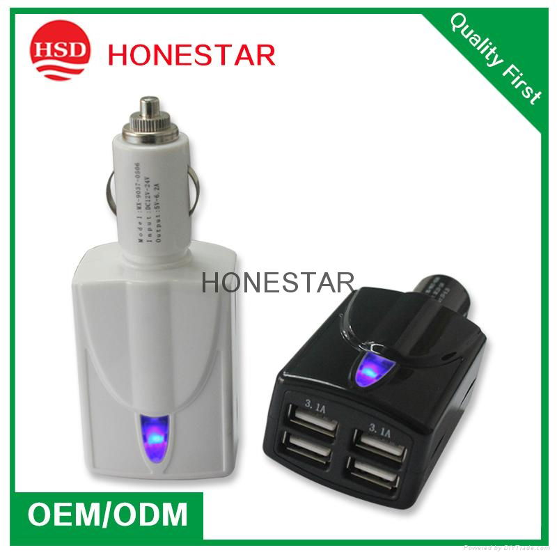 5V 6.2A four USB car charger 2