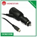 5V 2.1A car charger with micro USB cable 1