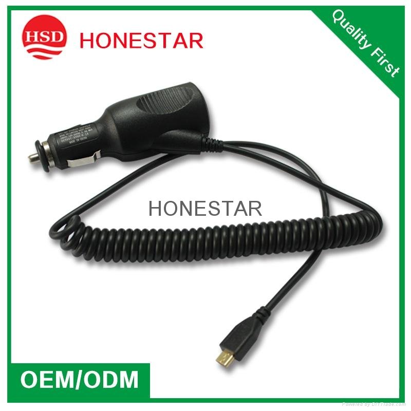 5V 2.1A USB car charger with DC cable plug 4